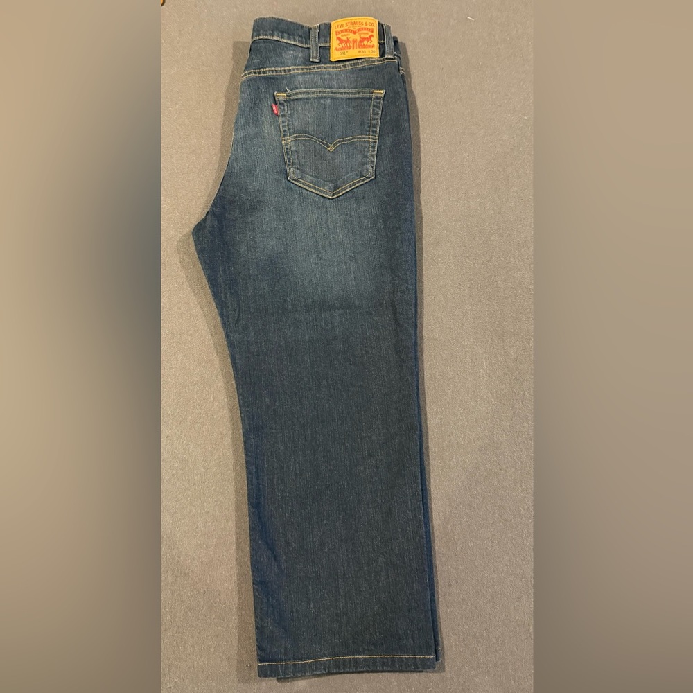 Levi Strauss & Co Men’s Jeans W38 L25 Hemmed Dark Wash Denim - Picture 2 of 10